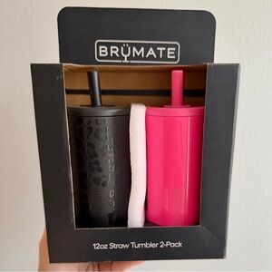 BruMate 12oz slim straw tumbler New